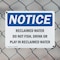 Signmission Reclaimed Water Do Not Fish Drink Or Play, 14 in W x Rectangle, Plastic OS-2PACK-NS-P-1014-L-17996 - alternate 2